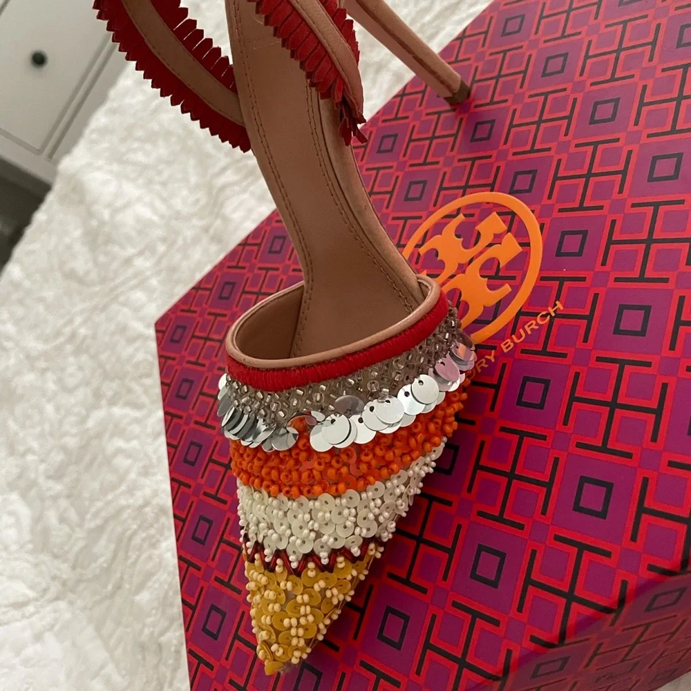 Tory Burch beaded sandal